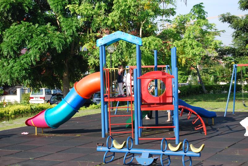 Kids enjoying themselves at the playground